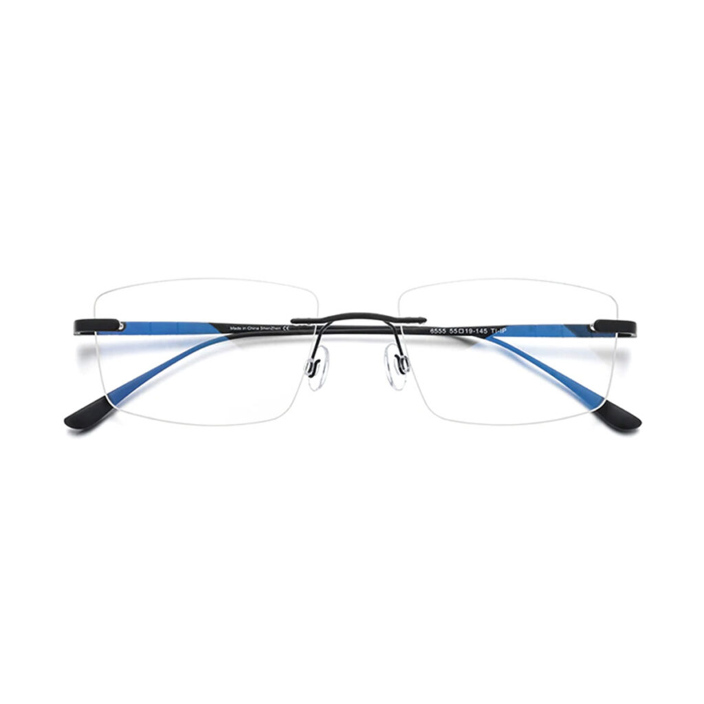 Pure Titanium Rimless Eyeglass Frames Titanium Optix