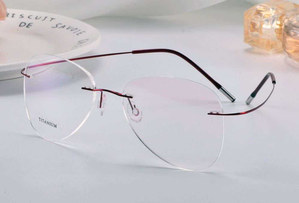 Aviator memory metal eyeglass frames