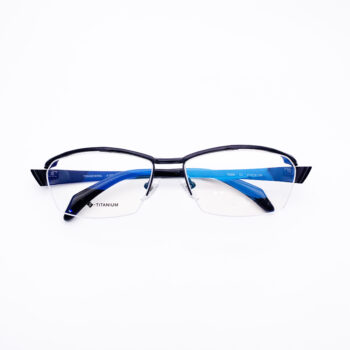 Semi Rimless Titanium Optical Frame Black