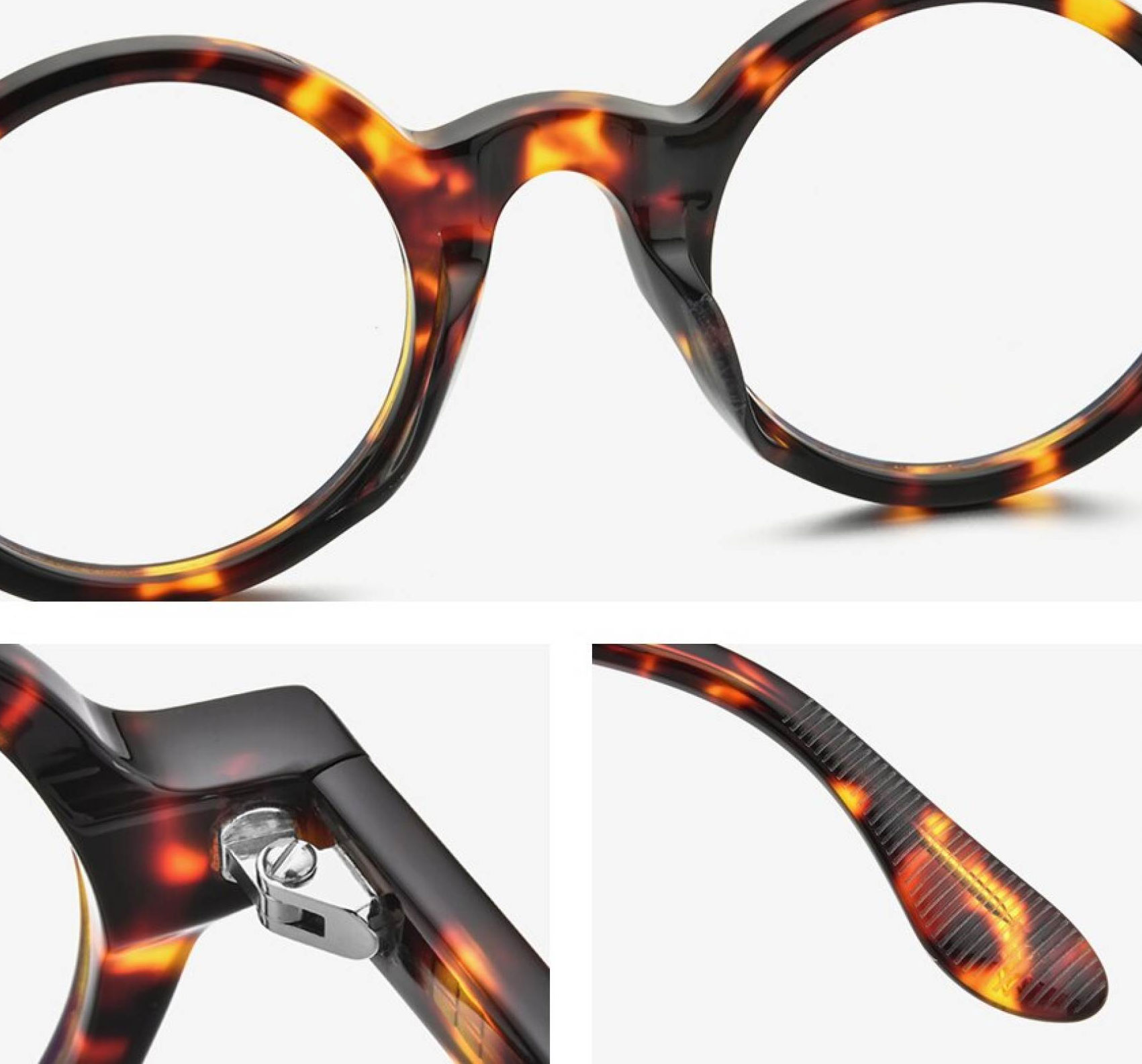 Detail Round Acetate Glasses