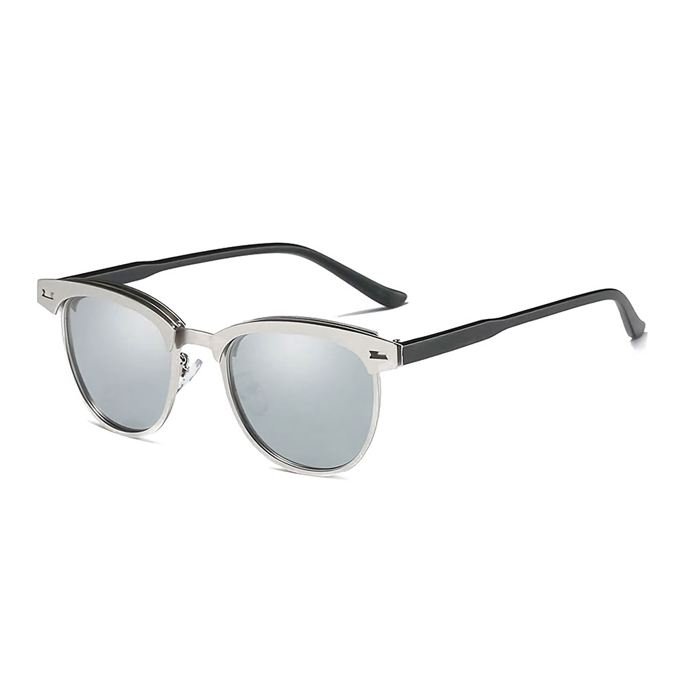 Aluminum Clubmaster Sunglasses, HD Polarized Lenses