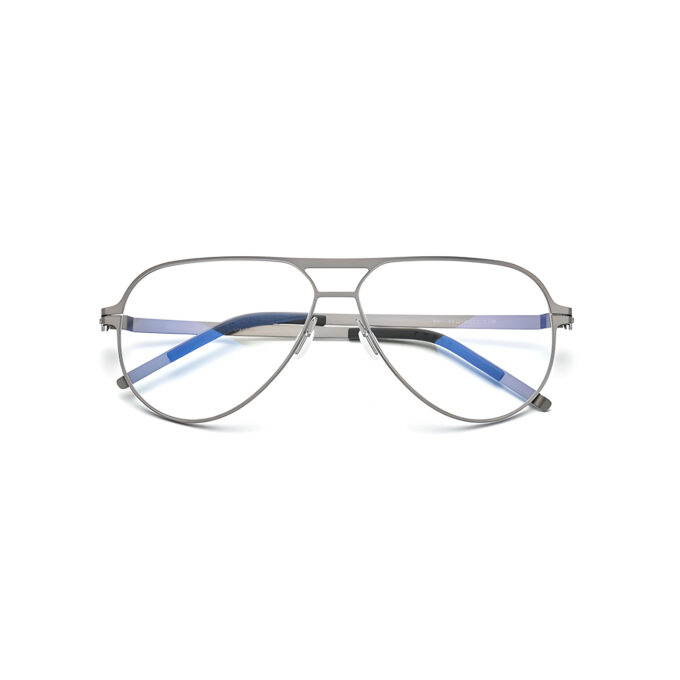 Grey-Aviator-Interlocking-Hinge-Eyeglass-Frames