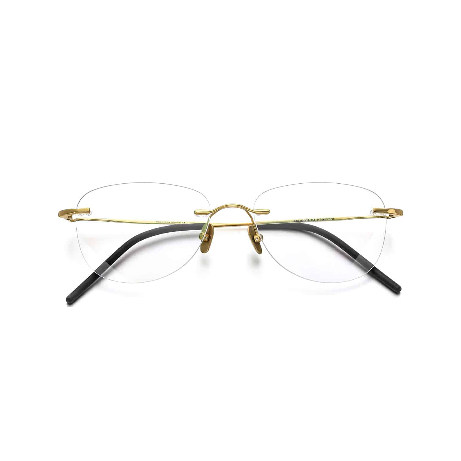 Women's Half Rimless Eyeglasses Frames Meta &TR90 Spectacles  Flexible RX Able
