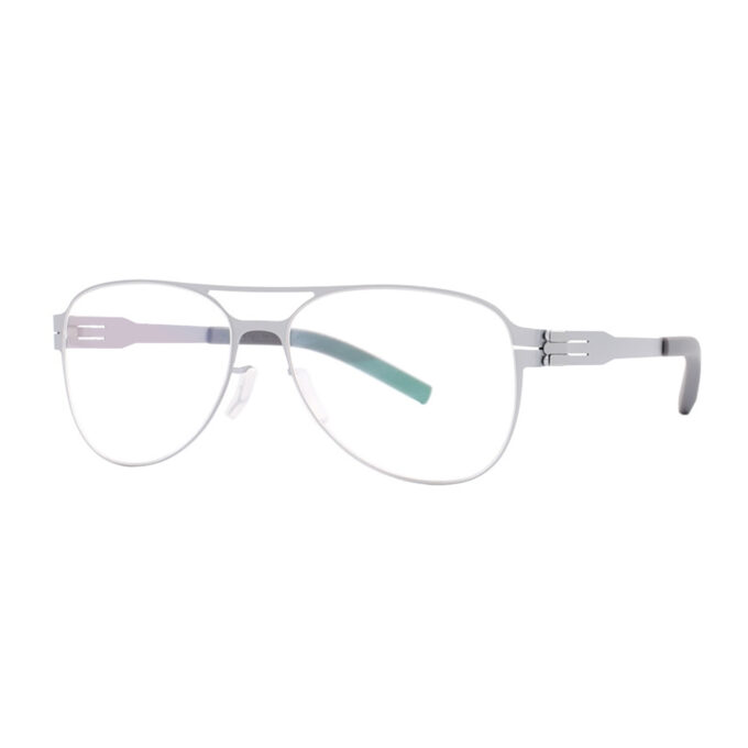 Silver-Interlocking-Hinge-Eyeglass-Frames