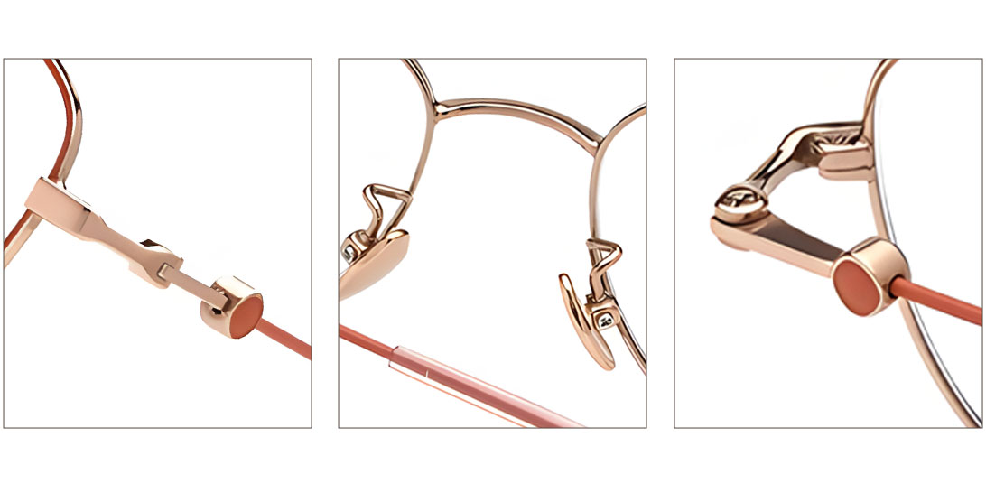 HEDDA Pure Titanium Cat-Eye Glasses Frames detail view