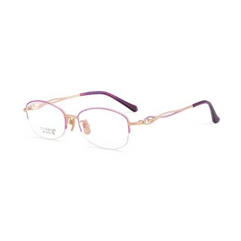 Titanium-Bayonetta-Glasses-Frames-Purple-Rose-Gold-Lateral-View