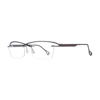 Gray-Semi-Rimless-Titanium-Eyeglass-Frames