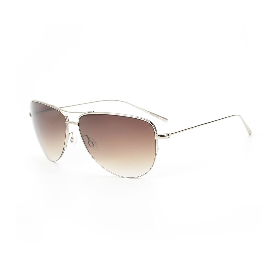 RENTON Men Titanium Semi Rimless Sunglasses, UV400 (Gold Frame)