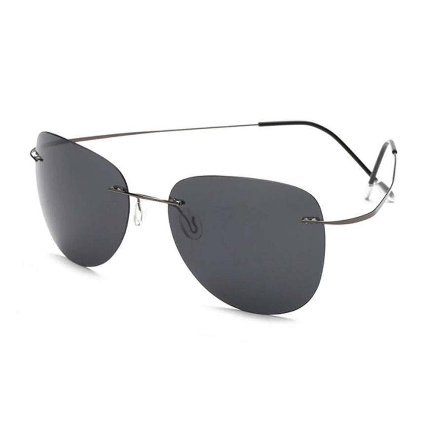 DAYTON Titanium Memory Metal Rimless Sunglasses display picture 3