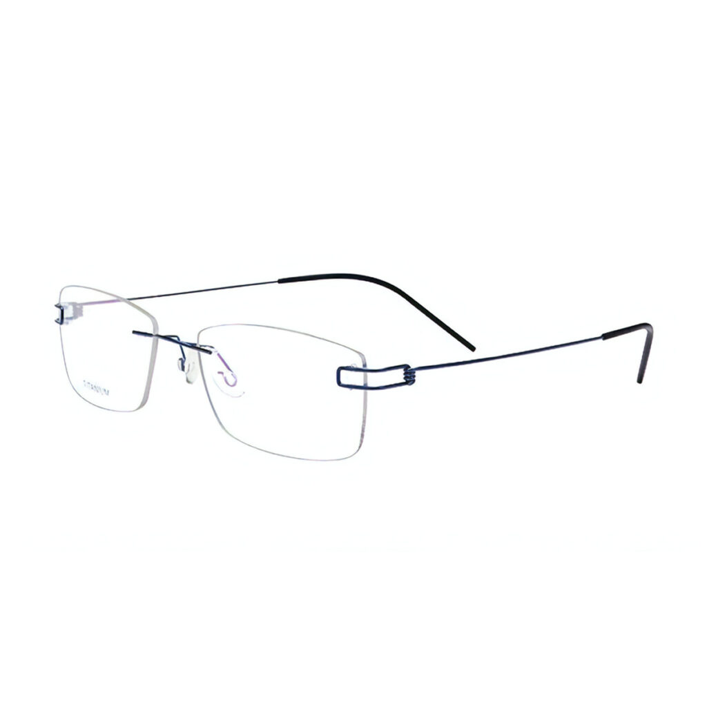 Rectangular Titanium Screwless Eyeglasses Frame Titanium Optix