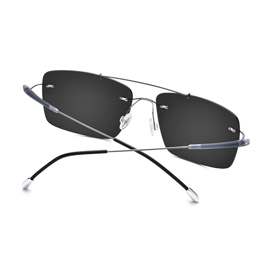 NORDIN Titanium Rimless Sunglasses, Polarized