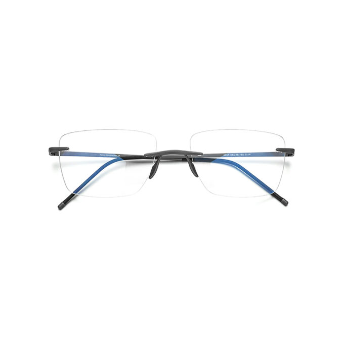 Grey-Rimless-Titanium-Eyeglass-Frames
