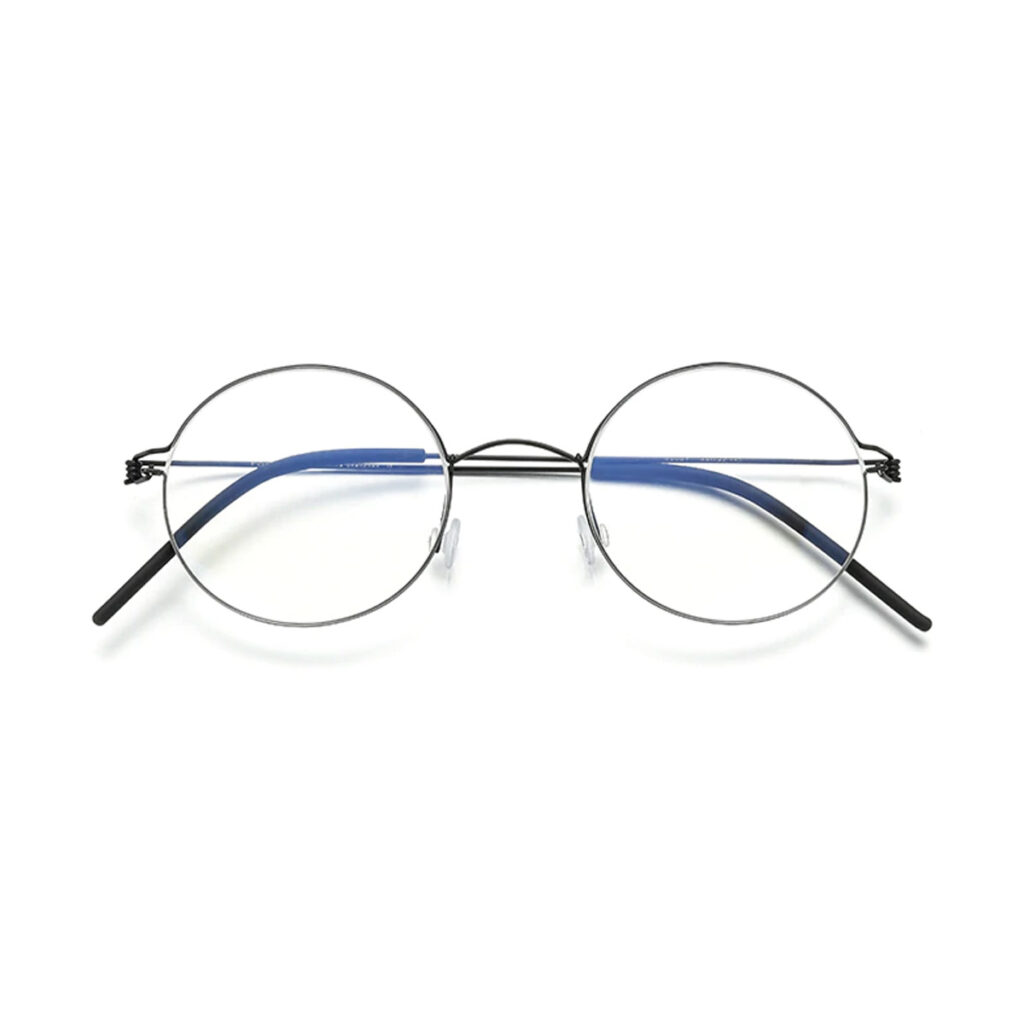 Screwless Round Titanium Eyeglass Frames Titanium Optix 