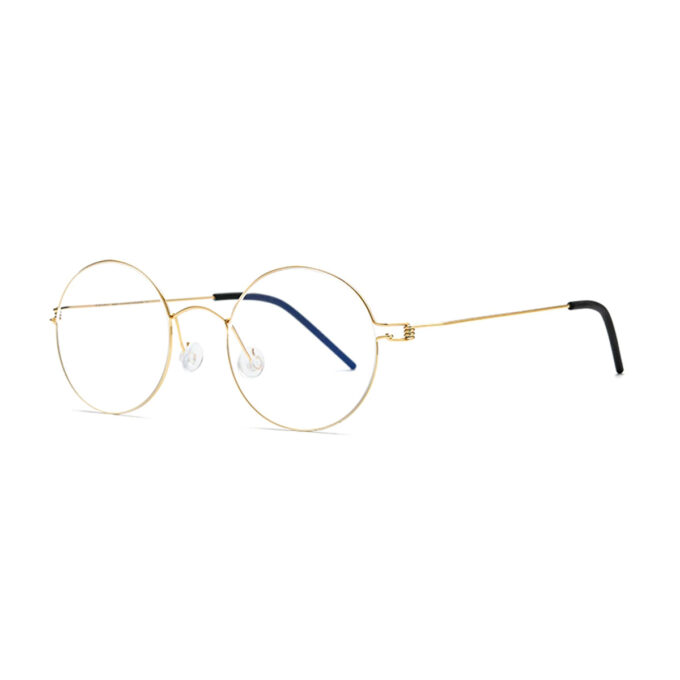 SRD Titanium Screwless Eyeglasses Frame Gold