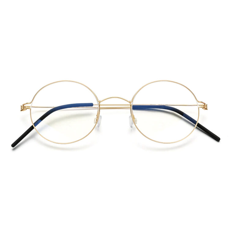 Screwless round titanium eyeglass frames | Titanium Optix