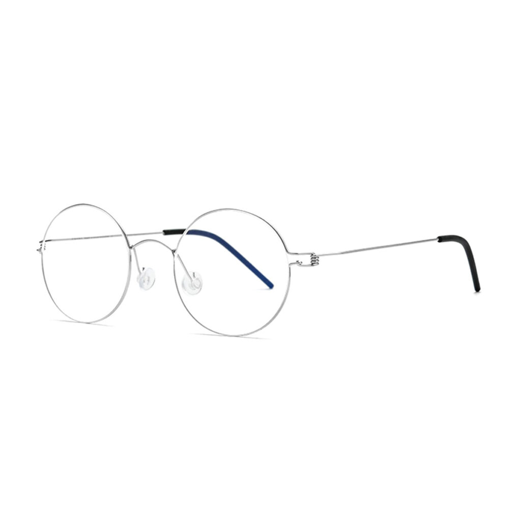 Screwless Round Titanium Eyeglass Frames Titanium Optix 3512