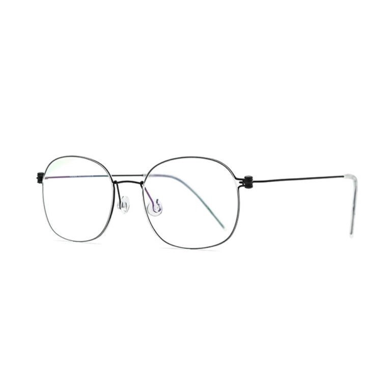 Rounded Titanium Screwless Eyeglass Frames Titanium Optix 0079