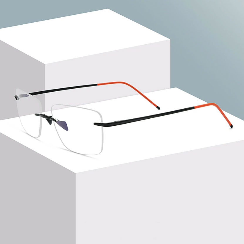 Rimless-Titanium-Eyeglass-Frames,-Silicone-PVC-Free