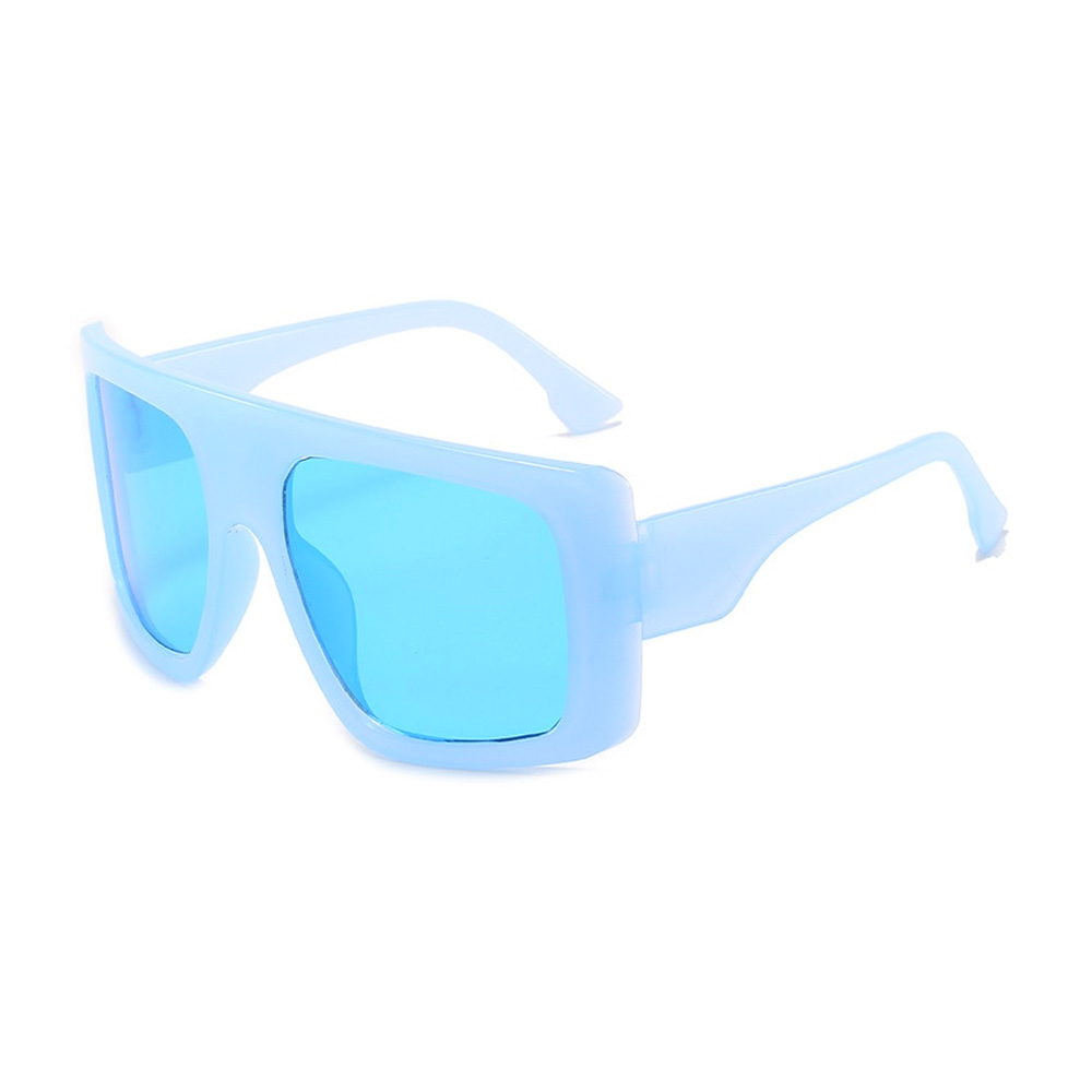 New Square Oversized Sunglasses Fashion Sky Blue White Color Eyewear Aolly  Plastic Eyeglasses Frame