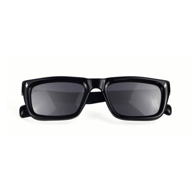 TORINO Retro Style Sunglasses in Black Acetate - Image 4