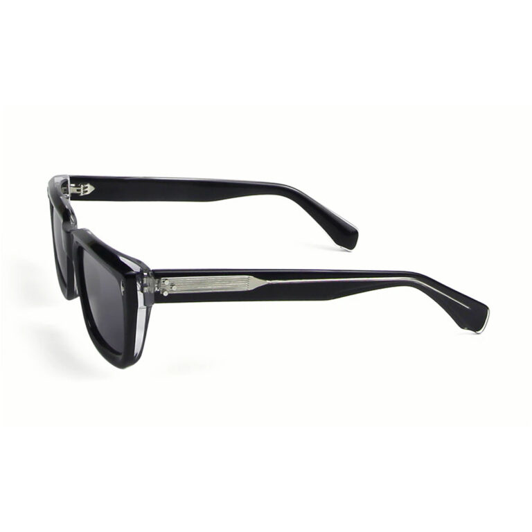 Rectangle Sunglasses in Black Acetate Titanium Optix