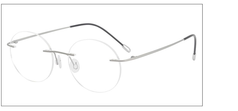 Titanium-Memory-Metal-Rimless-Eyeglass-Frames-Detail