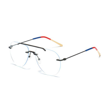 Black-Rimless-Aviator-Eyeglass-Frames