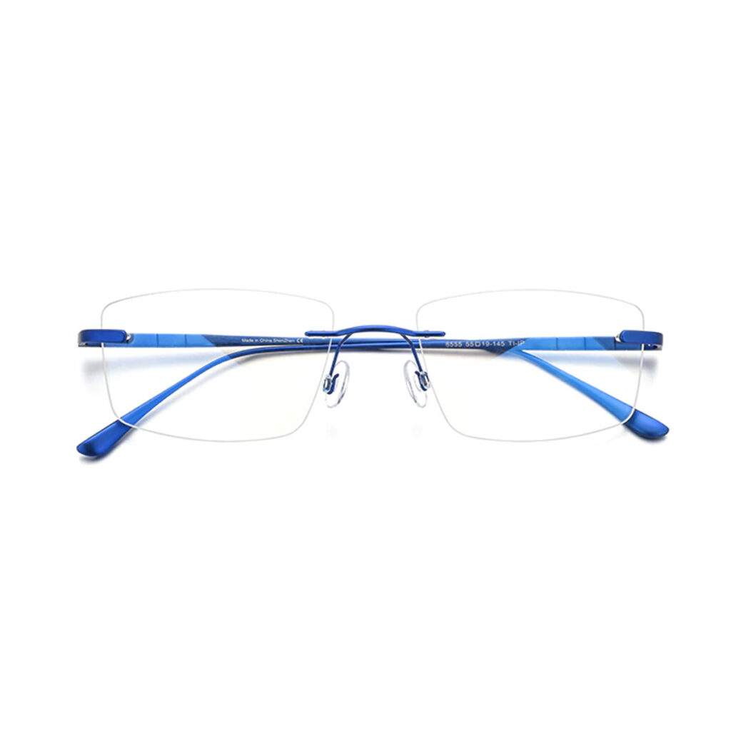 Pure Titanium Rimless Eyeglass Frames Titanium Optix 4012