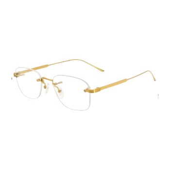 Gold-Rimless-Aviator-Eyeglass-Frames