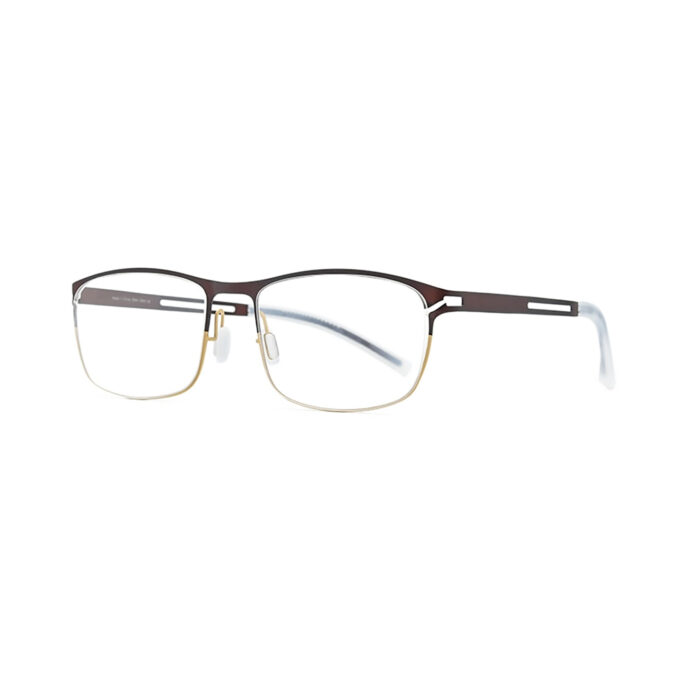 Brown-Unibody-Titanium-Memory-Metal-Rectangular-Eyeglass-Frames