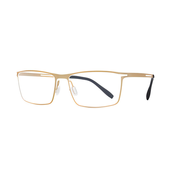 Gold-Unibody-Titanium-Memory-Metal-Rectangular-Eyeglass-Frames