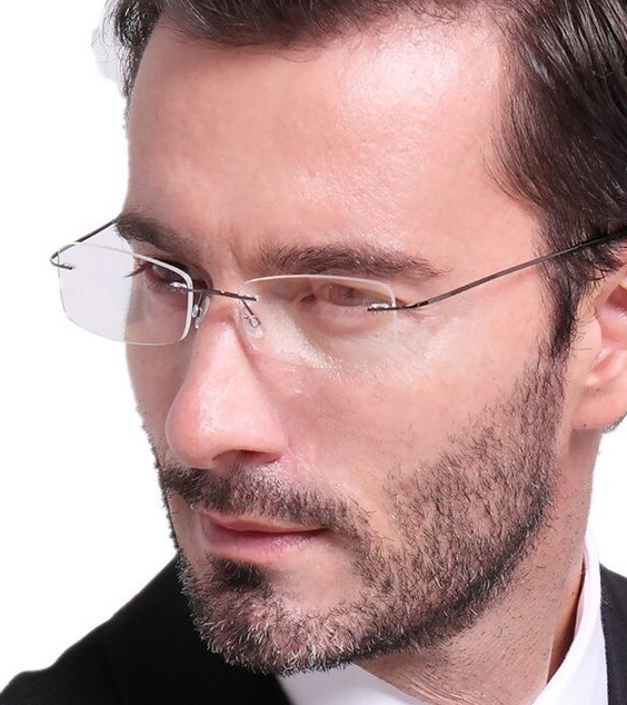 Are Rimless Glasses in Style - Man wearing rimless glasses
