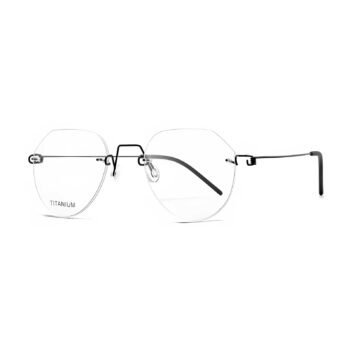 Screwless Rimless Aviators - Black
