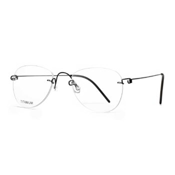 Screwless Rimless Aviator Eyeglass Frames
