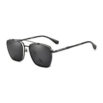 black magnetic clip-on frames