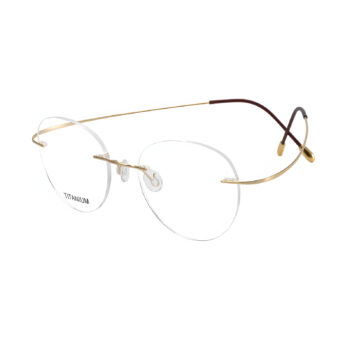 Gold Rimless Titanium Memory Metal Frame