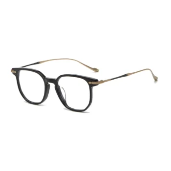 Black Retro-Inspired Rectangle Optical Frame