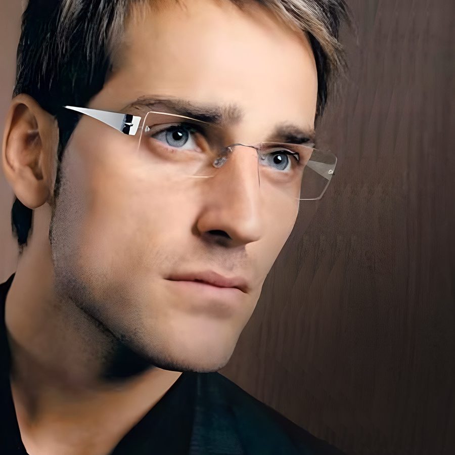 Stylish Rimless Glasses For Men With Hypoallergenic Titanium Frames 4492