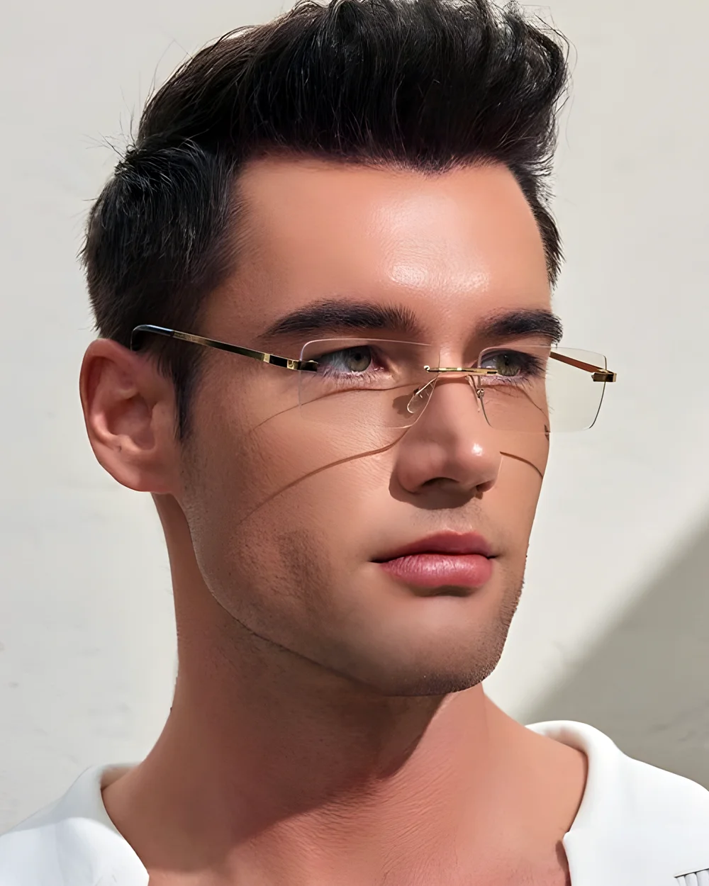 Rimless glasses fashion on sale