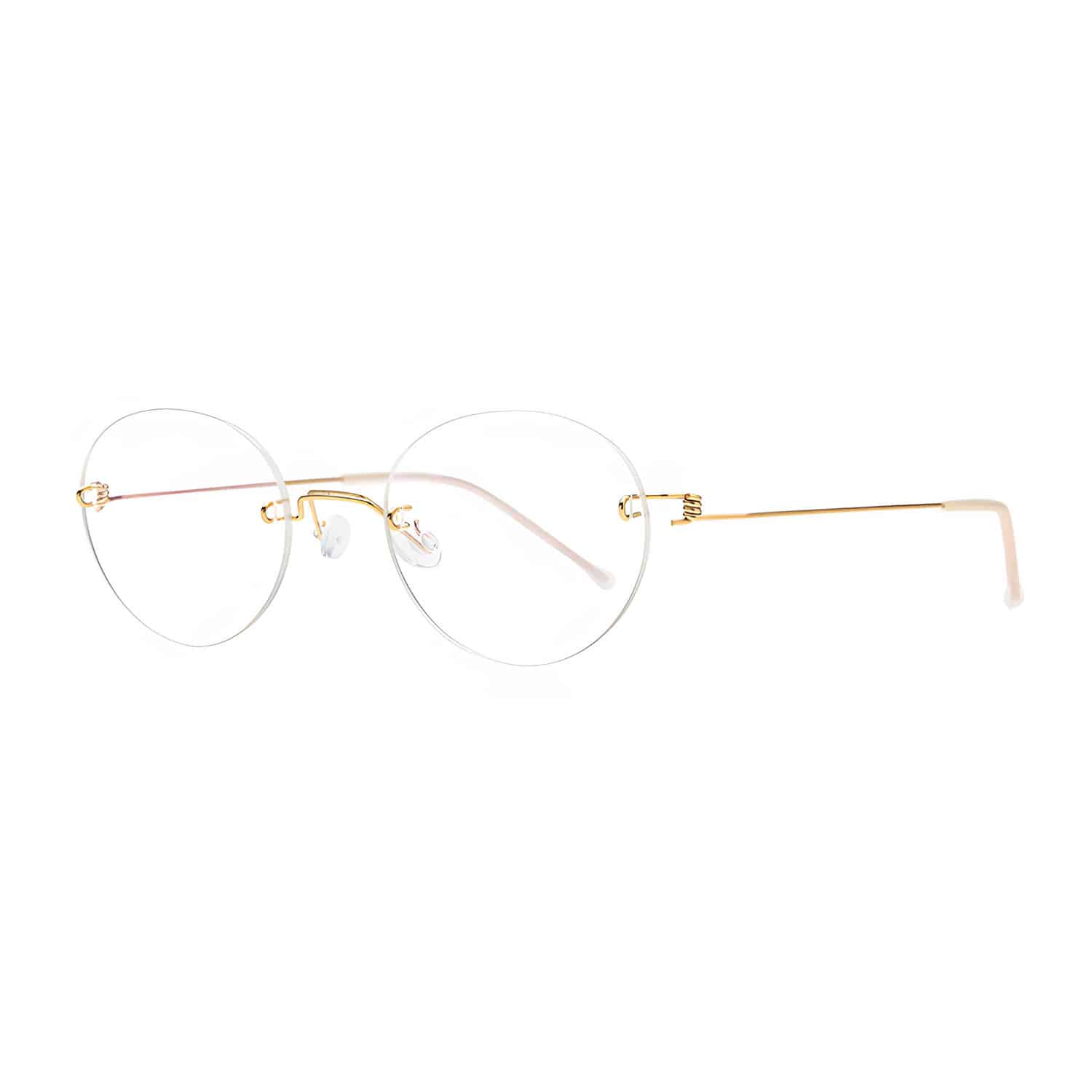 Oval Luxury Rimless Glasses for Men