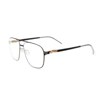Gold Screwless Design Aviator Eyeglass Frames