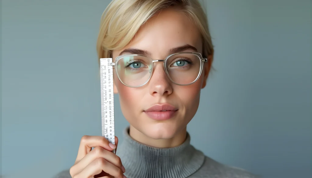 header eyeglass frame size chart