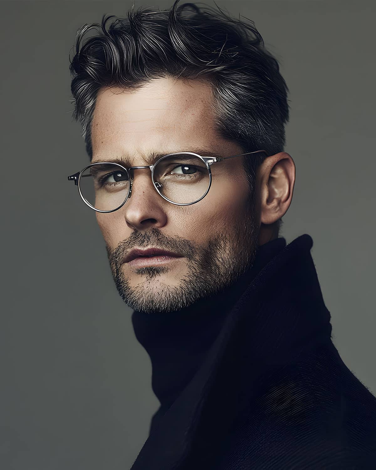 Titanium eyeglasses frames men's