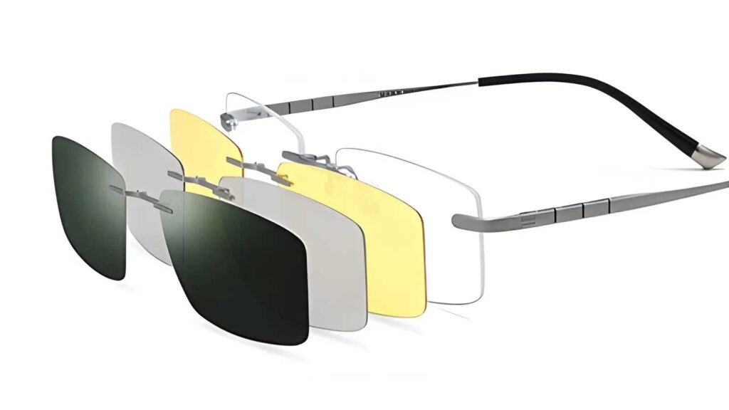 3. FOCAL Rimless Rectangle Magnetic Clip-Ons