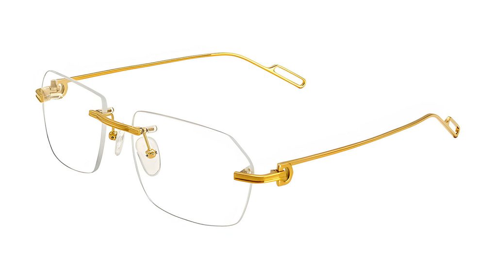 FREMONT rectangle rimless eyeglasses for men