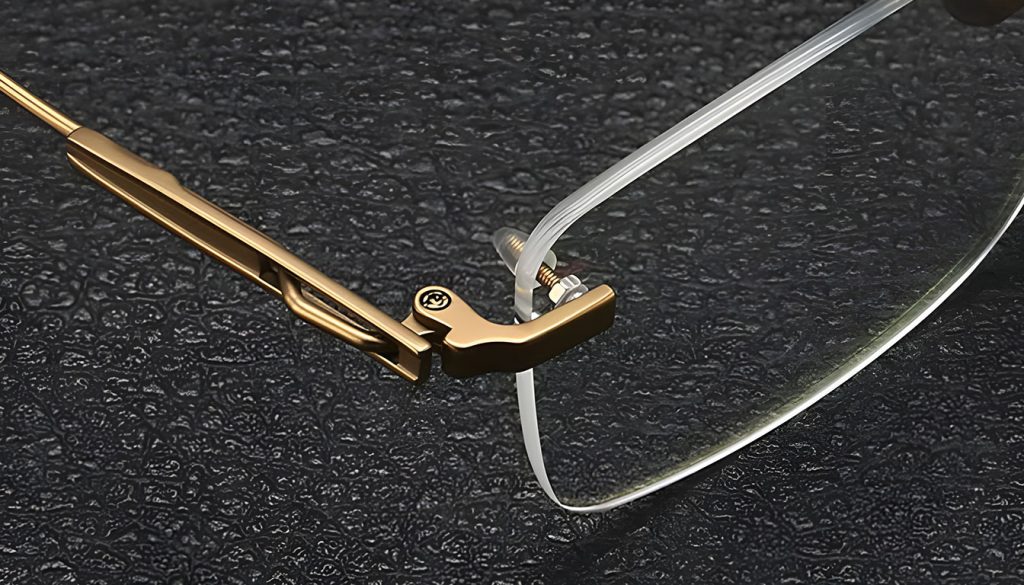 rectangle rimless eyeglasses for men header