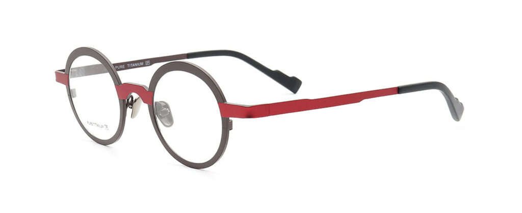 GRANITE minimalist round titanium glasses London online