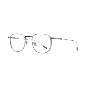 -Rectangular-Prescription-Glasses-Silver-SIde-View