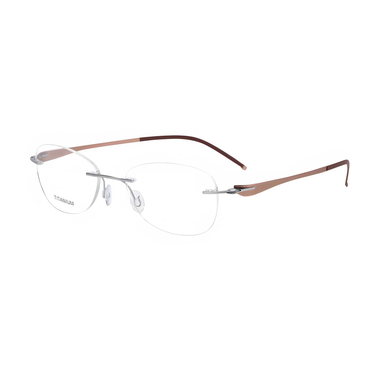 FAYR rimless aviator glasses in beta titanium