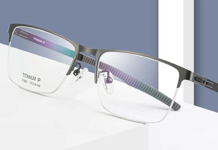 IKER Semi Rimless Titanium Frame front view